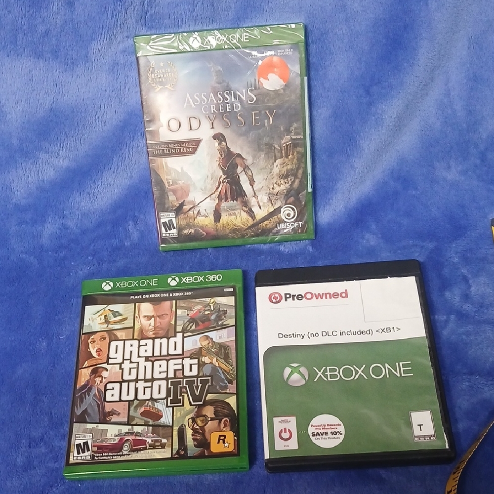 One Video Game Bundle - Assassin's Creed Odyssey, Grand Theft Auto IV, Destiny